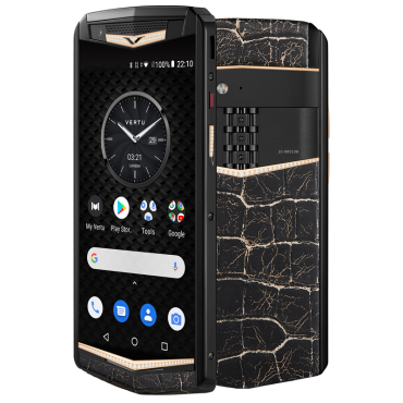 Vertu Aster P Black Alligator Gold Diamond New