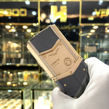 VERTU SIGNATURE S VÀNG KHỐI ĐIỂM KIM CƯƠNG PHÍM GOLD